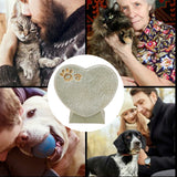 Heart Shaped Animal Tombstone DIY Resin Dog Pet Memorial Stone Outdoor Courtyard Decoration Ornaments Standing Mossy Green