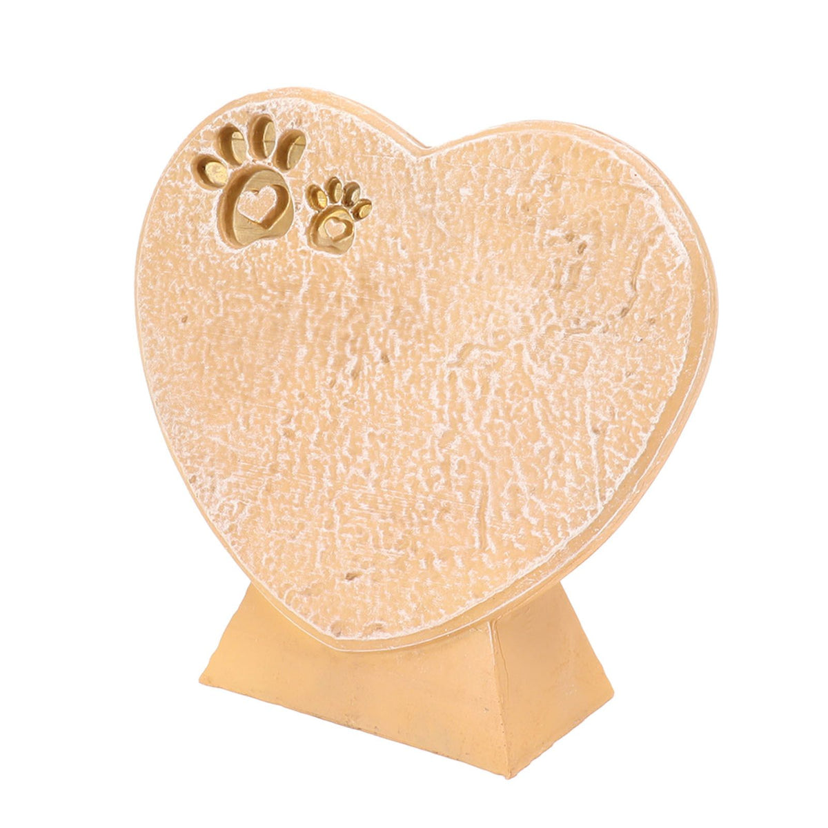 Heart Shaped Animal Tombstone DIY Resin Dog Pet Memorial Stone Outdoor Courtyard Decoration Ornaments Standing Sandy Yellow