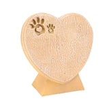 Heart Shaped Animal Tombstone DIY Resin Dog Pet Memorial Stone Outdoor Courtyard Decoration Ornaments Standing Sandy Yellow
