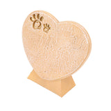 Heart Shaped Animal Tombstone DIY Resin Dog Pet Memorial Stone Outdoor Courtyard Decoration Ornaments Standing Sandy Yellow