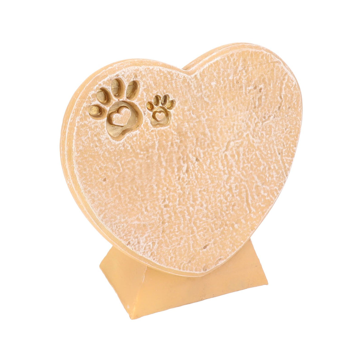 Heart Shaped Animal Tombstone DIY Resin Dog Pet Memorial Stone Outdoor Courtyard Decoration Ornaments Standing Sandy Yellow