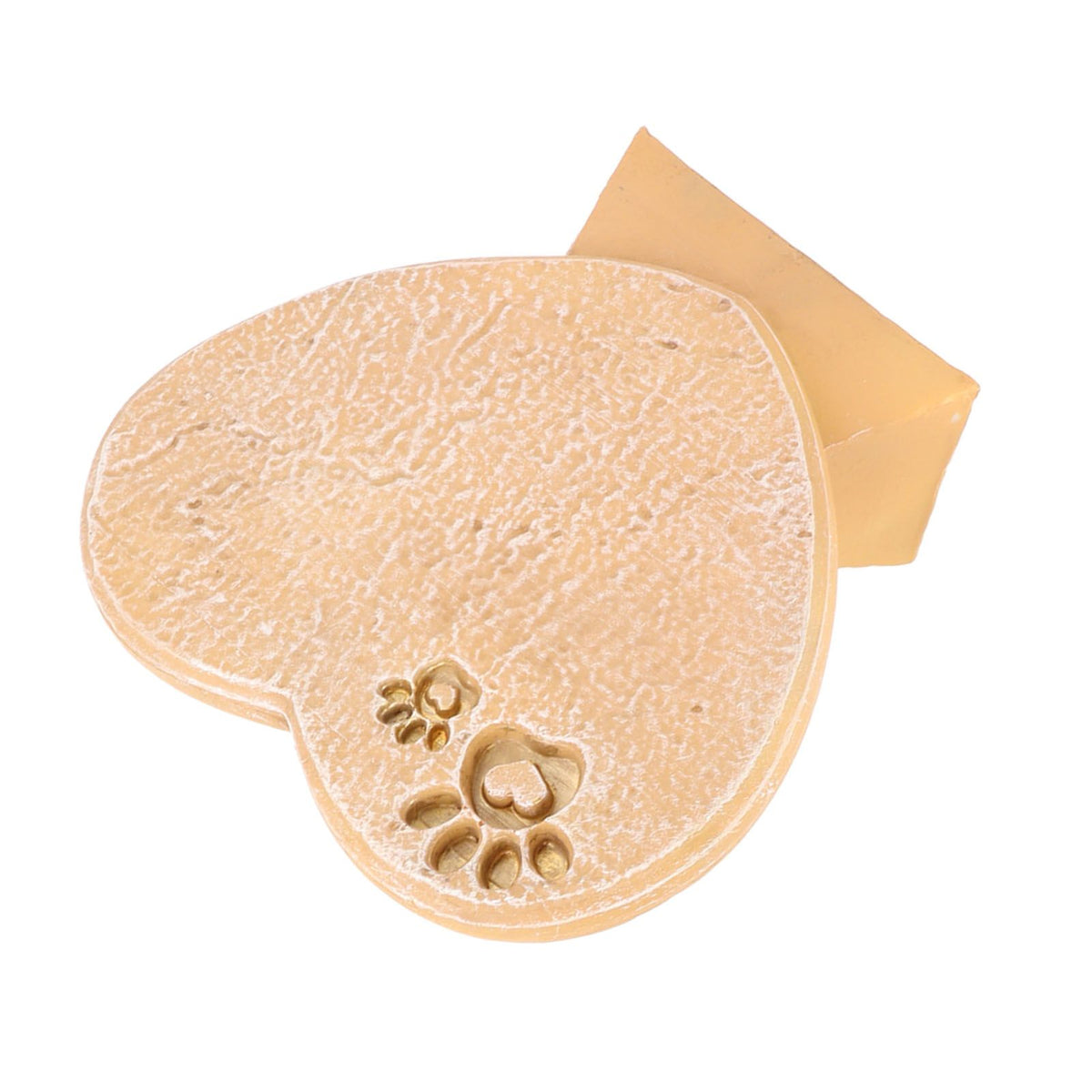 Heart Shaped Animal Tombstone DIY Resin Dog Pet Memorial Stone Outdoor Courtyard Decoration Ornaments Standing Sandy Yellow