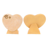 Heart Shaped Animal Tombstone DIY Resin Dog Pet Memorial Stone Outdoor Courtyard Decoration Ornaments Standing Sandy Yellow - Extra Image