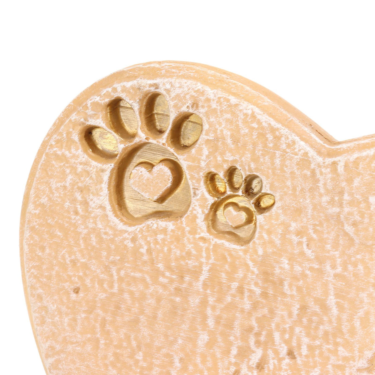 Heart Shaped Animal Tombstone DIY Resin Dog Pet Memorial Stone Outdoor Courtyard Decoration Ornaments Standing Sandy Yellow