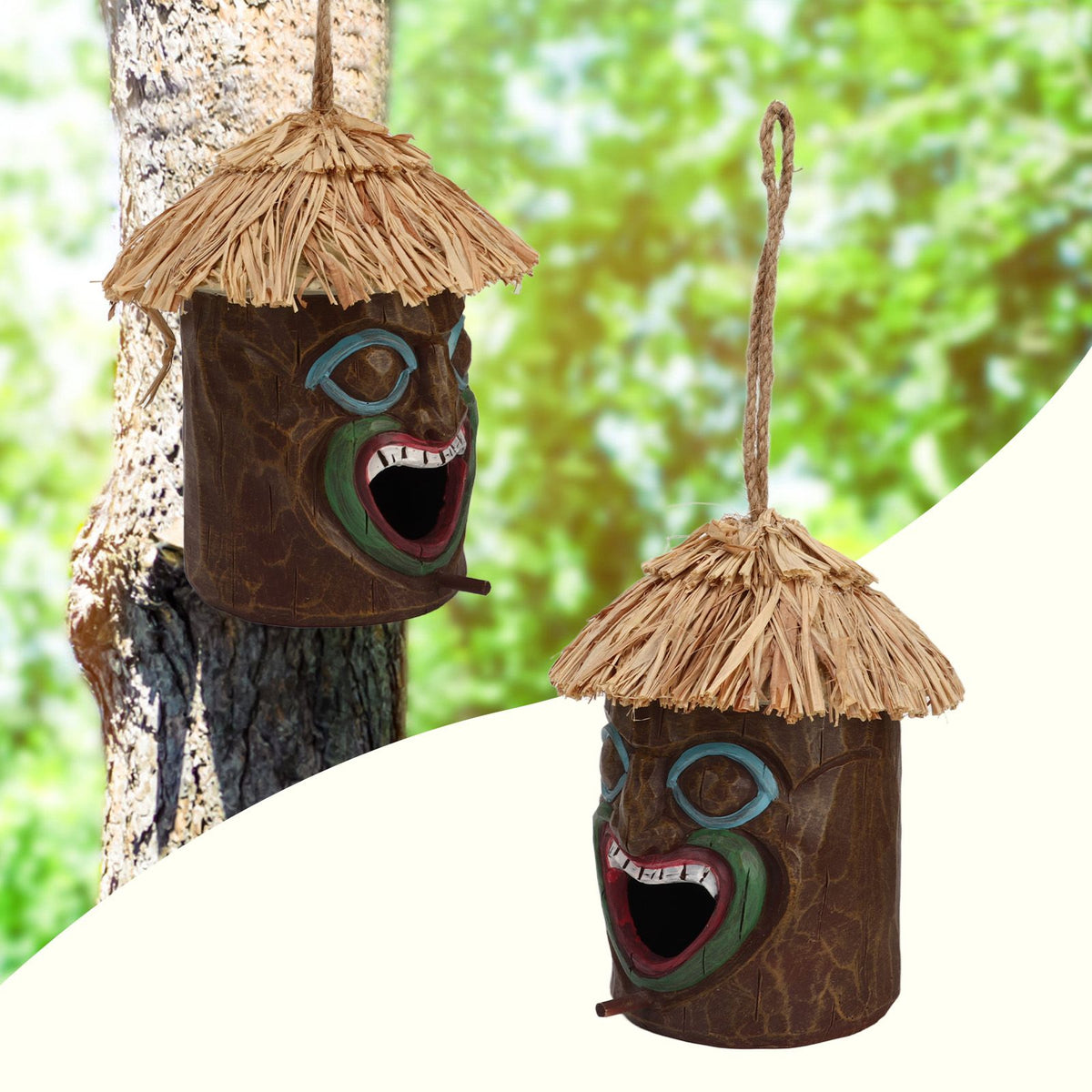 20x12cm Hanging Birdhouses Simulation Resin Garden Birdhouses Decor for Outdoor Corridor