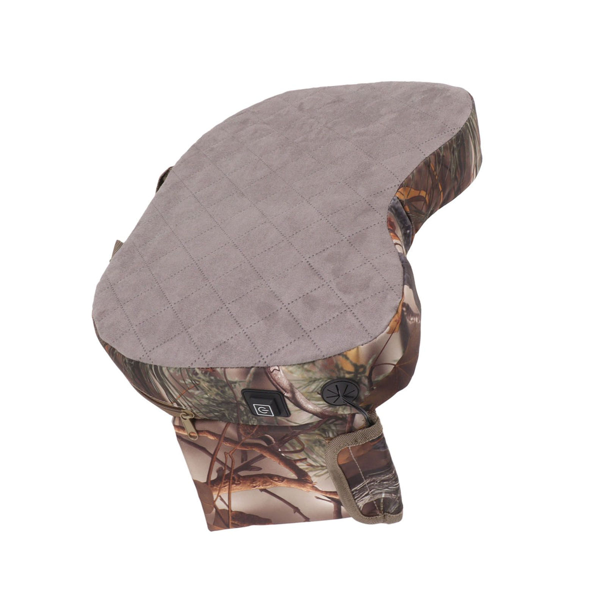 Portable Heating Seat Pad Camouflage 3 Gears Thicken USB Heated Stadium Seat Cushion Pad for Camping Hunting Fishing Leaf