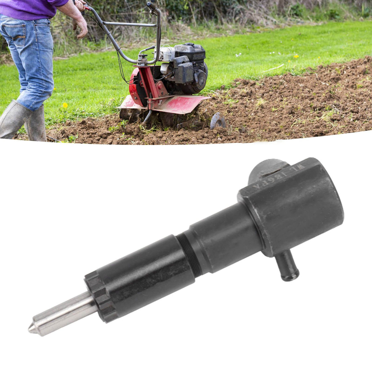 Fuel Injector for 186FA Diesel Engine Iron Fuel System Replacement Injector Parts for Lawn Mower Garden Machine