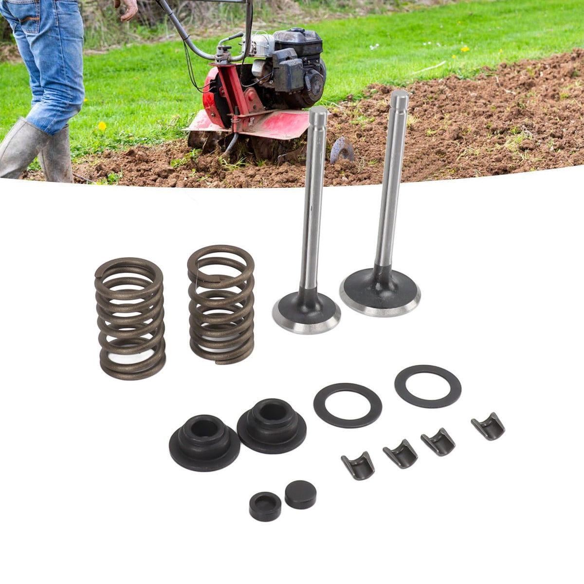 Microtiller Valve Parts Iron Wear Resistant Anti Corrosion Spring Washer Locking Clip Set for Generator