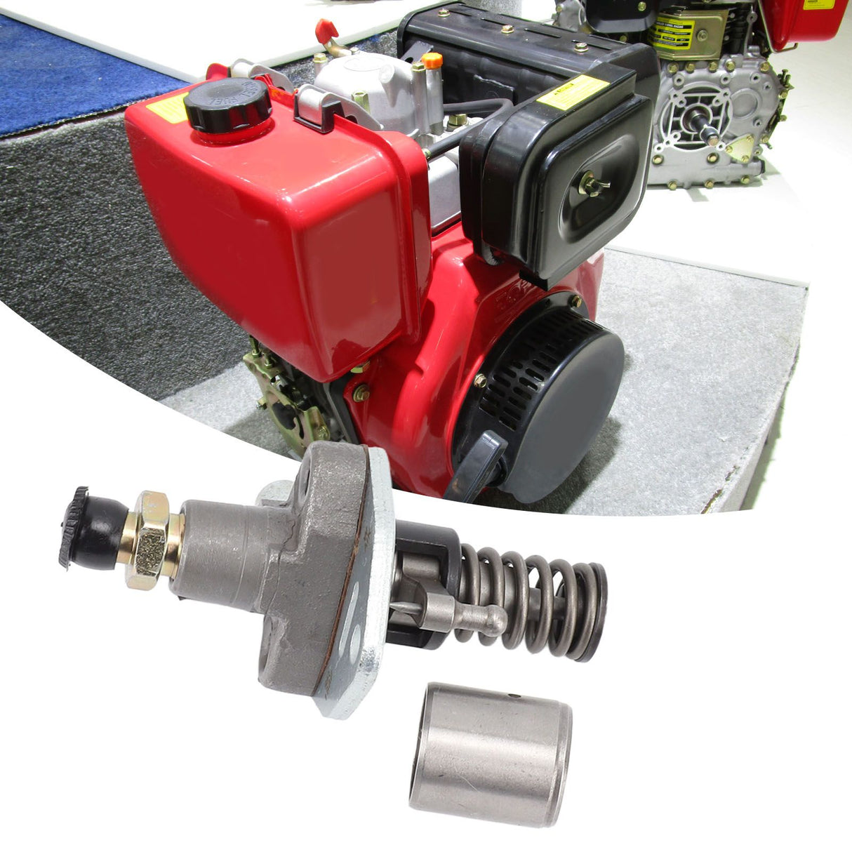188F Generator Fuel Injection Pump with Left Nozzle Single Cylinder Air Cooled Diesel Fuel Injector Part for Garden Micro Tillator
