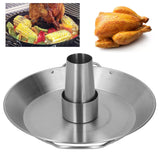 Beer Can Chicken Roaster Rack Reusable 430 Stainless Steel BBQ Roasting Pan for Home - Extra Image