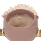 Girl Flower Pot Cute Shape Resin Face Planter Pot with Drainage Hole for Succulents Cactus Indoor Outdoor Decoration