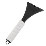 Car Windshield Shovel EVA Ergonomic Handle Rounded Corner Safe Portable Car Ice Scraper for Vehicle Outdoor Snow Black - Front View