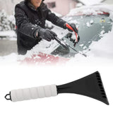 Car Windshield Shovel EVA Ergonomic Handle Rounded Corner Safe Portable Car Ice Scraper for Vehicle Outdoor Snow Black