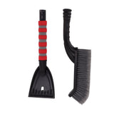 Snow Brush Detachable Ice Scraper Snow Removal Tool with Ergonomic Foam Grip for Cars Trucks Gray Red