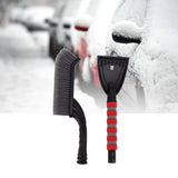 Snow Brush Detachable Ice Scraper Snow Removal Tool with Ergonomic Foam Grip for Cars Trucks Gray Red