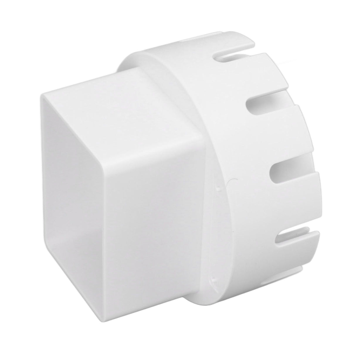 Downspout Adapter Plastic Drain Adapter Replacement Downpipe Converter Connector with Screws White S 2x3in