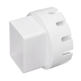 Downspout Adapter Plastic Drain Adapter Replacement Downpipe Converter Connector with Screws White S 2x3in