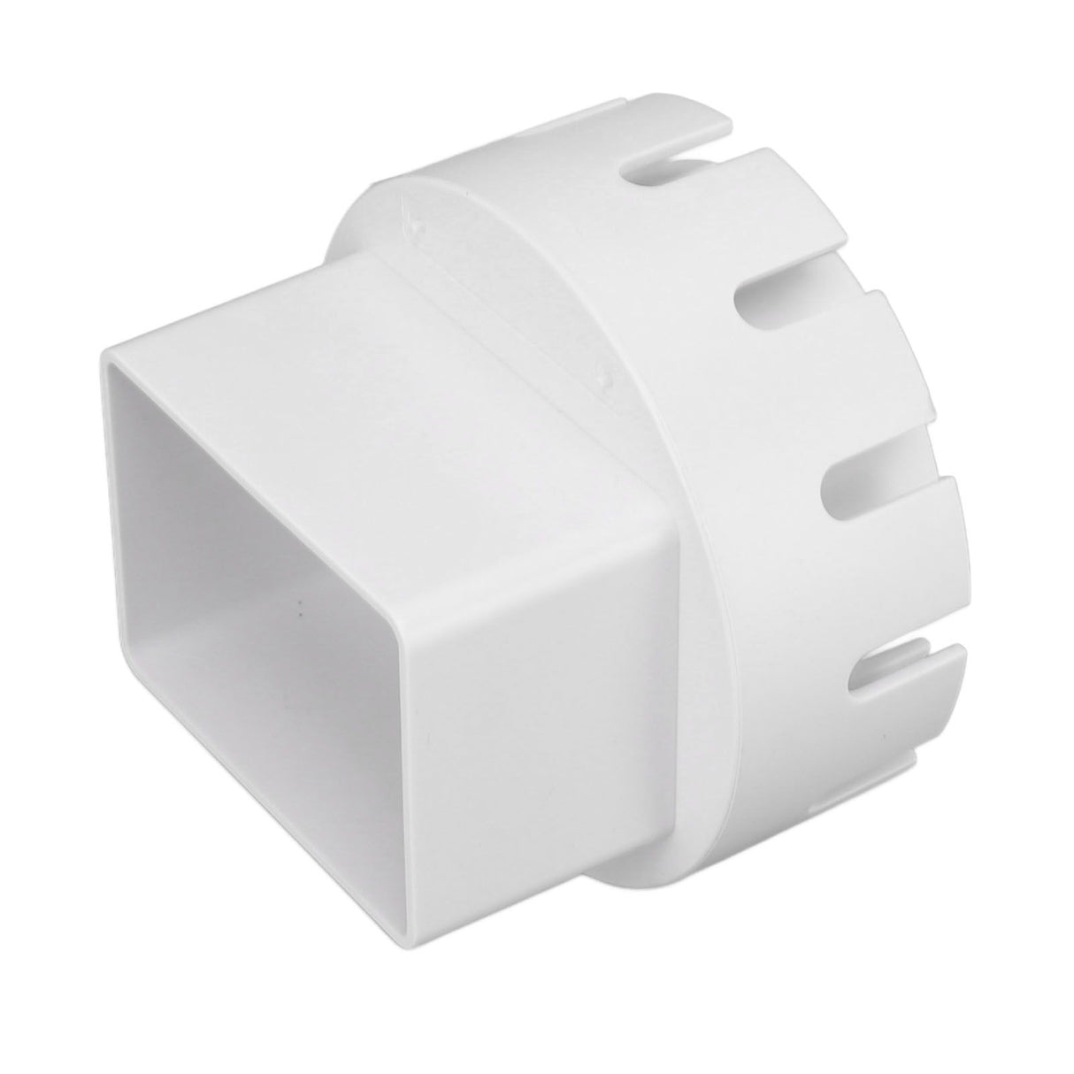 Downspout Adapter Plastic Drain Adapter Replacement Downpipe Converter Connector with Screws White S 2x3in
