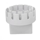 Downspout Adapter Plastic Drain Adapter Replacement Downpipe Converter Connector with Screws White S 2x3in - Rear View