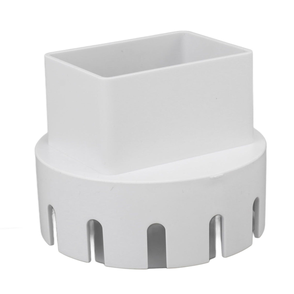 Downspout Adapter Plastic Drain Adapter Replacement Downpipe Converter Connector with Screws White L 3x4in