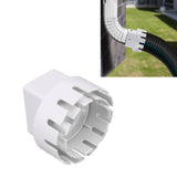 Downspout Adapter Plastic Drain Adapter Replacement Downpipe Converter Connector with Screws White L 3x4in