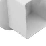 Downspout Adapter Plastic Drain Adapter Replacement Downpipe Converter Connector with Screws White L 3x4in