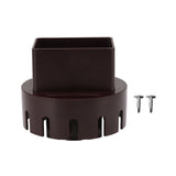 Downspout Adapter Plastic Drain Adapter Replacement Downpipe Converter Connector with Screws Brown L 3x4in