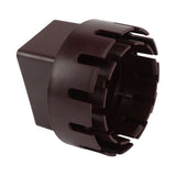 Downspout Adapter Plastic Drain Adapter Replacement Downpipe Converter Connector with Screws Brown L 3x4in