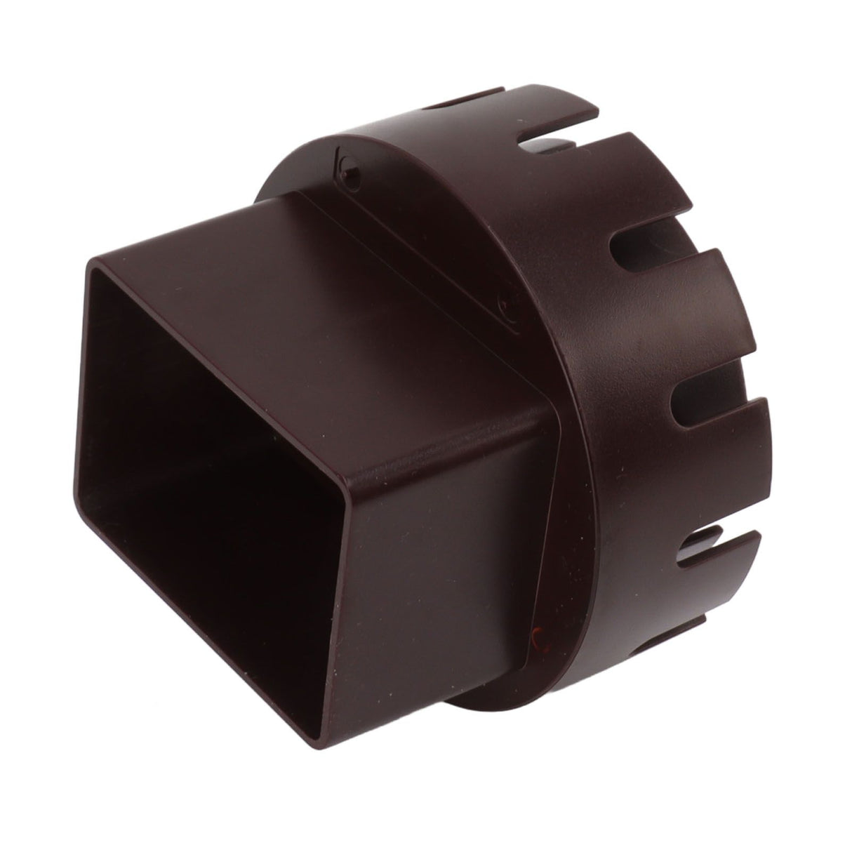 Downspout Adapter Plastic Drain Adapter Replacement Downpipe Converter Connector with Screws Brown L 3x4in