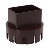 Downspout Adapter Plastic Drain Adapter Replacement Downpipe Converter Connector with Screws Brown L 3x4in