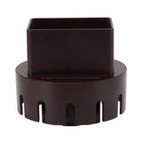 Downspout Adapter Plastic Drain Adapter Replacement Downpipe Converter Connector with Screws Brown L 3x4in