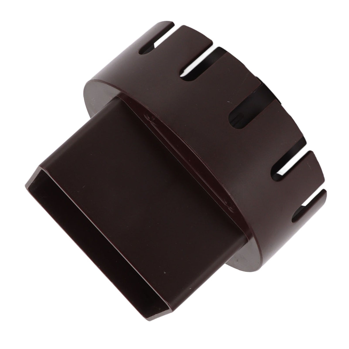Downspout Adapter Plastic Drain Adapter Replacement Downpipe Converter Connector with Screws Brown L 3x4in