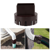 Downspout Adapter Plastic Drain Adapter Replacement Downpipe Converter Connector with Screws Brown L 3x4in