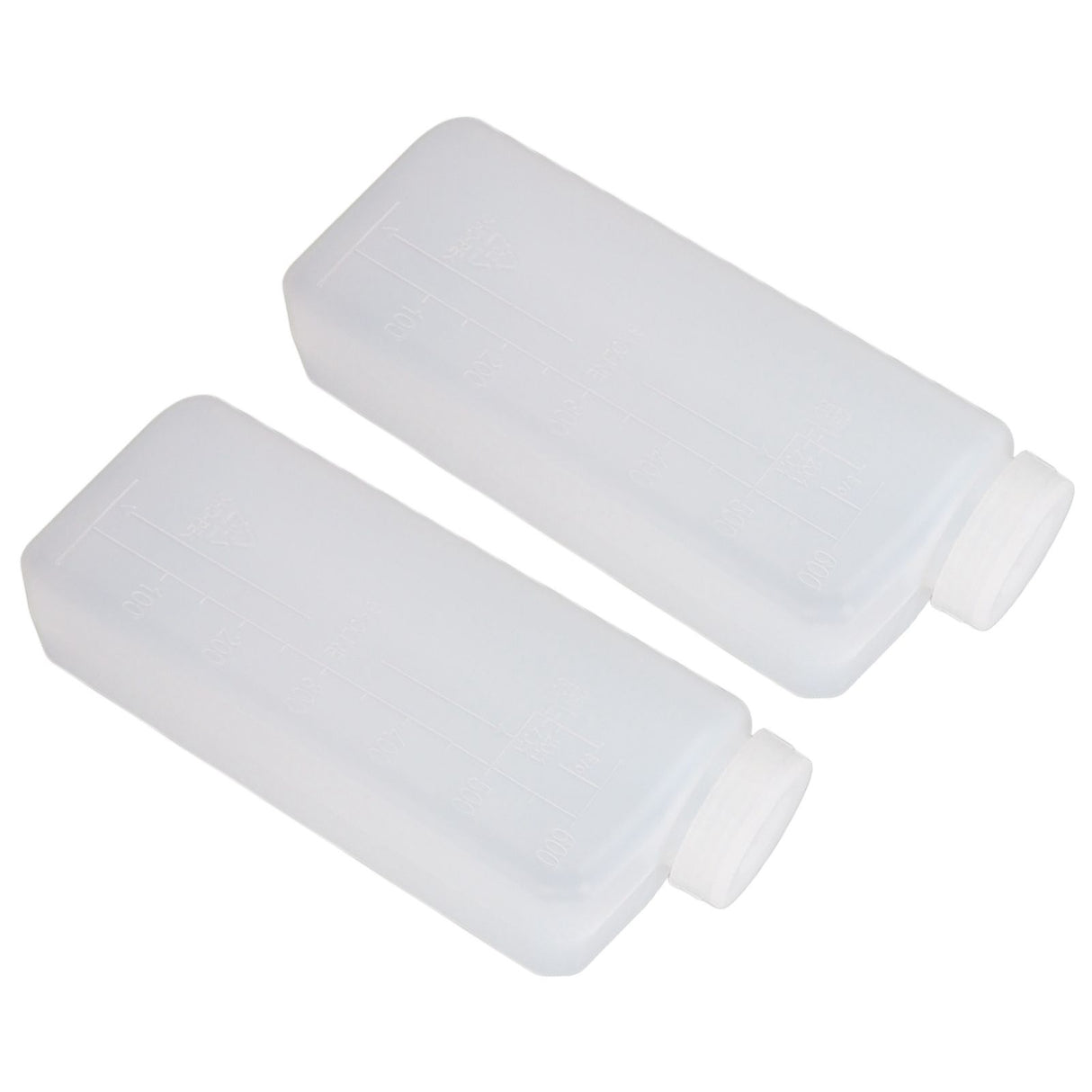 2PCS 600ML 2 Stroke Oil Petrol Fuel Mix Bottle Professional Oil Mixing Bottle Container for Chainsaw Ironing Machine