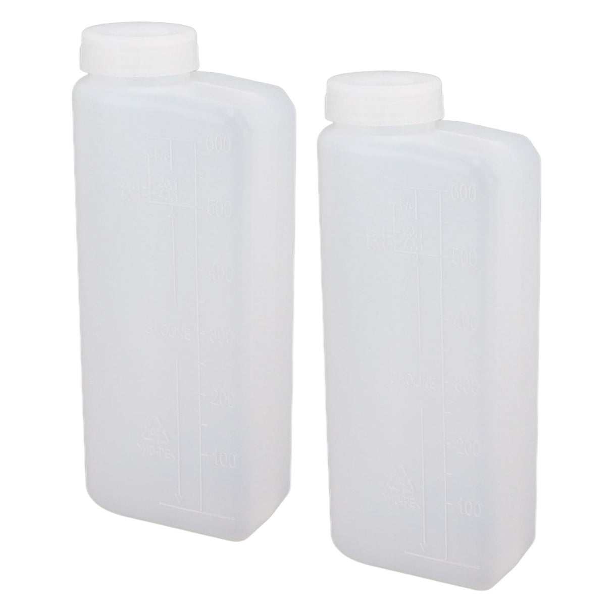 2PCS 600ML 2 Stroke Oil Petrol Fuel Mix Bottle Professional Oil Mixing Bottle Container for Chainsaw Ironing Machine