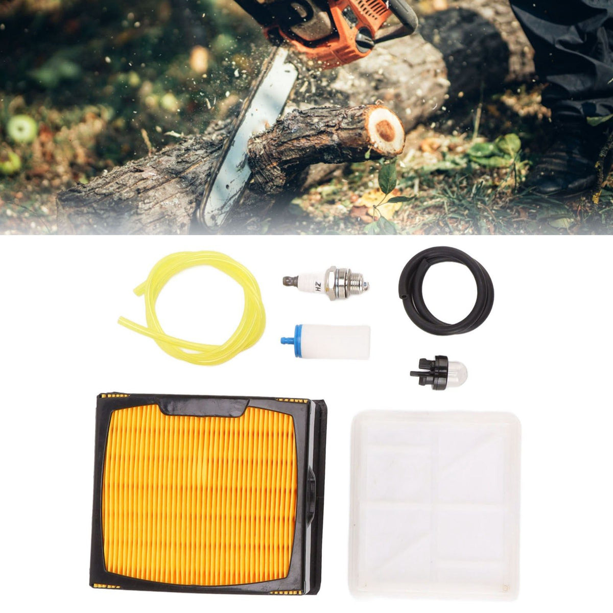 Concrete Saw Power Cutter Air Filter Fuel Line Gasoline Pipe Sparking Plug Primer Bulb for Husqvarna Partner K750