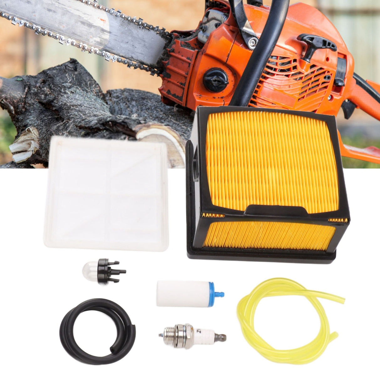 Concrete Saw Power Cutter Air Filter Fuel Line Gasoline Pipe Sparking Plug Primer Bulb for Husqvarna Partner K750