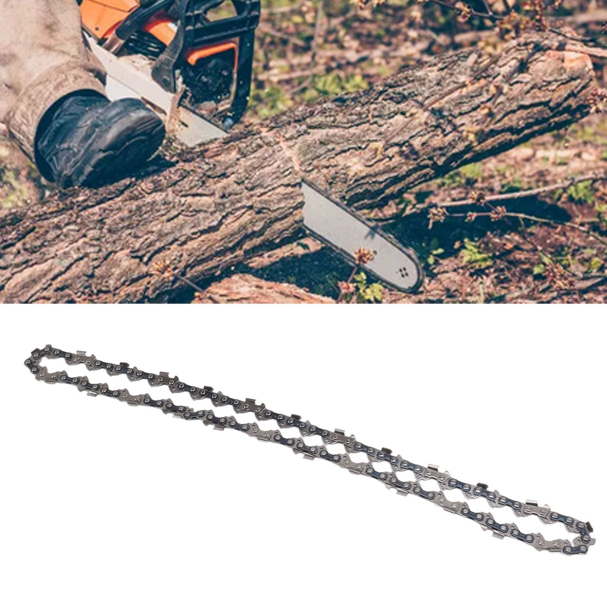 Chainsaw Saw Chain 3/8in LP .043 Gauge 50dl Saw Chain Replacement for 14 Inch Bar