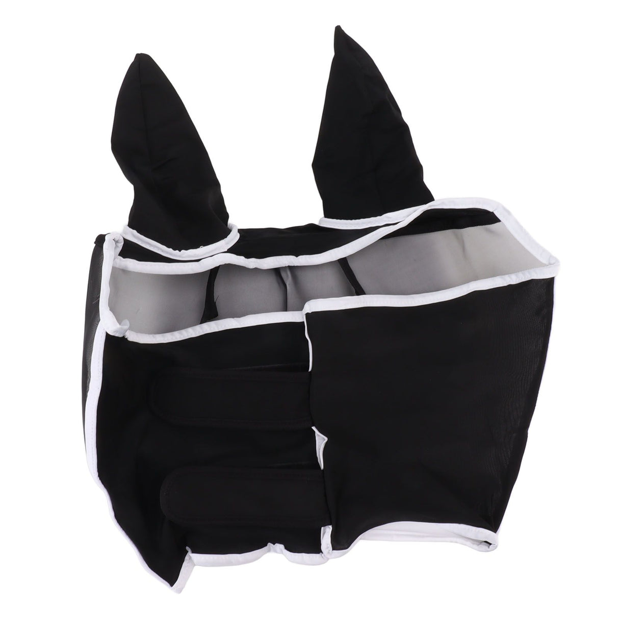 Horse Fly Mask All Round Mesh Breathable Fly Mask Elastic UV Protection Horse Face Mask with Ears Black L 45x54cm / 17.7x21.3in