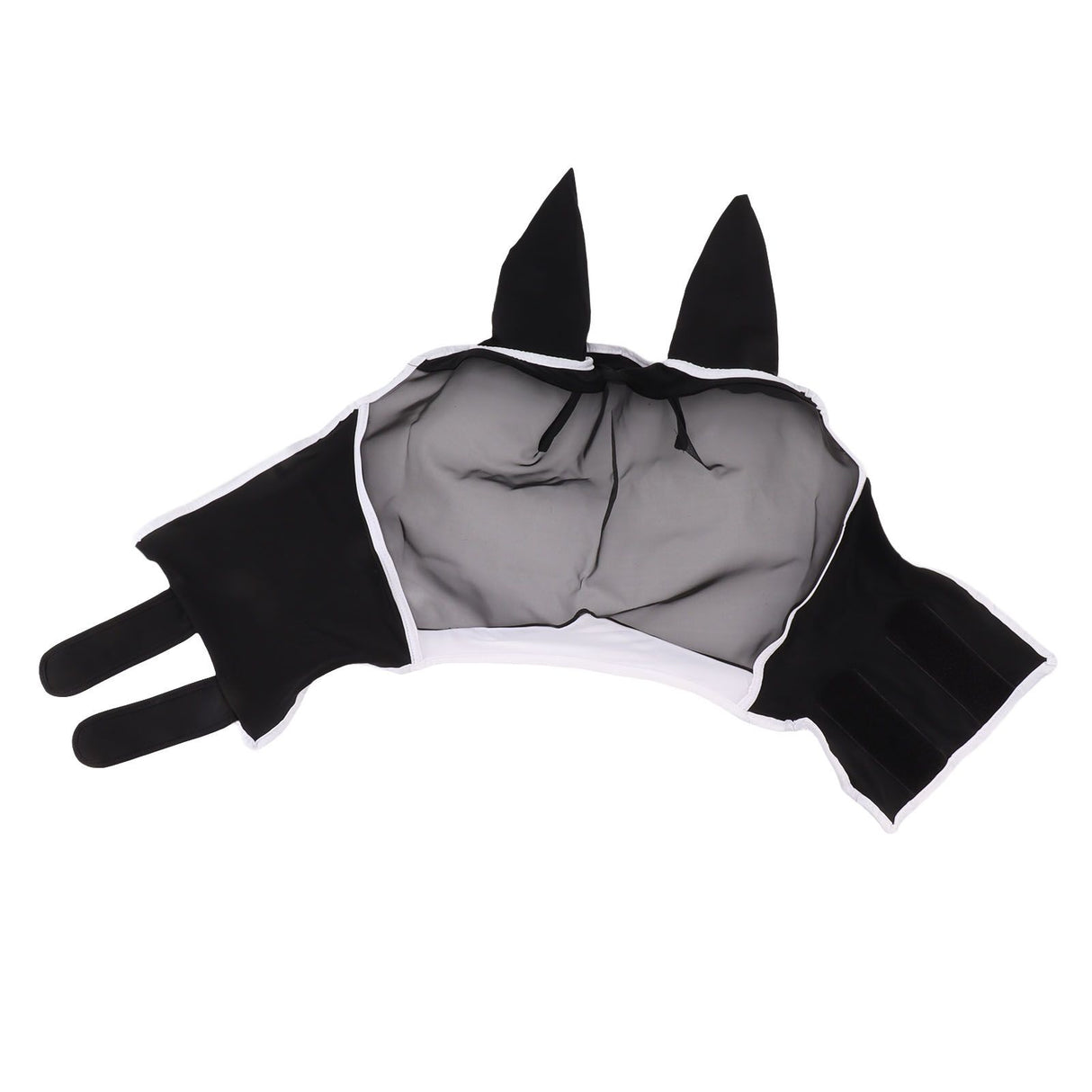 Horse Fly Mask All Round Mesh Breathable Fly Mask Elastic UV Protection Horse Face Mask with Ears Black S 42x35cm / 16.5x13.8in
