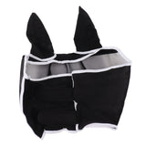 Horse Fly Mask All Round Mesh Breathable Fly Mask Elastic UV Protection Horse Face Mask with Ears Black S 42x35cm / 16.5x13.8in