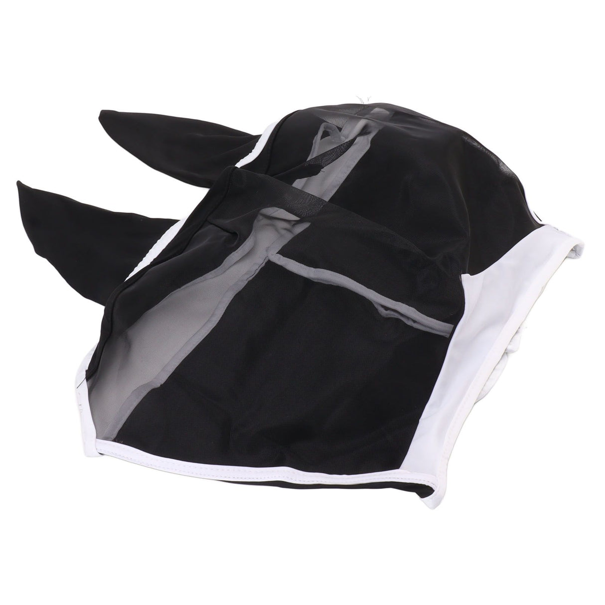 Horse Fly Mask All Round Mesh Breathable Fly Mask Elastic UV Protection Horse Face Mask with Ears Black S 42x35cm / 16.5x13.8in