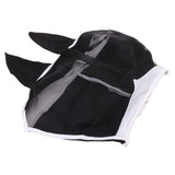 Horse Fly Mask All Round Mesh Breathable Fly Mask Elastic UV Protection Horse Face Mask with Ears Black S 42x35cm / 16.5x13.8in