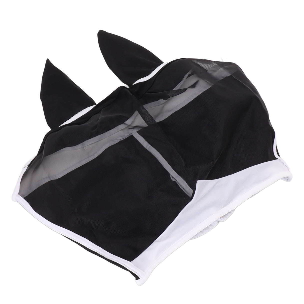 Horse Fly Mask All Round Mesh Breathable Fly Mask Elastic UV Protection Horse Face Mask with Ears Black S 42x35cm / 16.5x13.8in