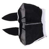 Horse Fly Mask All Round Mesh Breathable Fly Mask Elastic UV Protection Horse Face Mask with Ears Black S 42x35cm / 16.5x13.8in