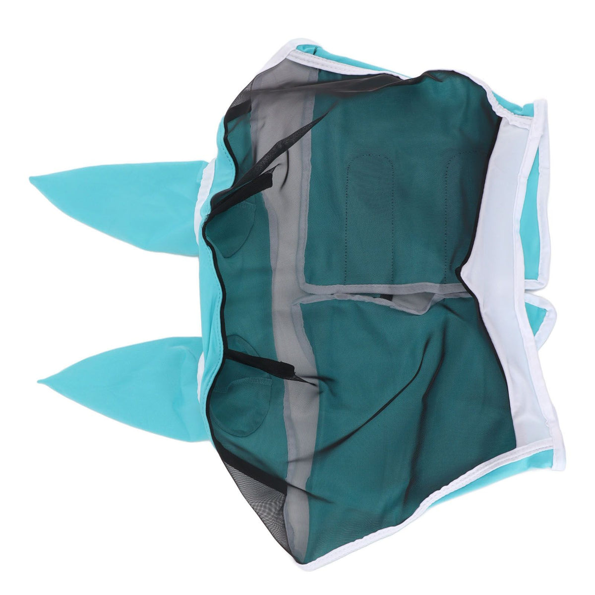 Horse Fly Mask All Round Mesh Breathable Fly Mask Elastic UV Protection Horse Face Mask with Ears Blue L 45x54cm / 17.7x21.3in