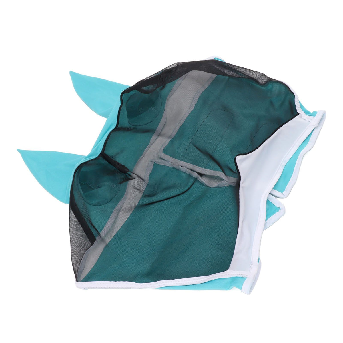 Horse Fly Mask All Round Mesh Breathable Fly Mask Elastic UV Protection Horse Face Mask with Ears Blue S 42x35cm / 16.5x13.8in