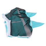 Horse Fly Mask All Round Mesh Breathable Fly Mask Elastic UV Protection Horse Face Mask with Ears Blue S 42x35cm / 16.5x13.8in - Rear View