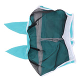 Horse Fly Mask All Round Mesh Breathable Fly Mask Elastic UV Protection Horse Face Mask with Ears Blue S 42x35cm / 16.5x13.8in