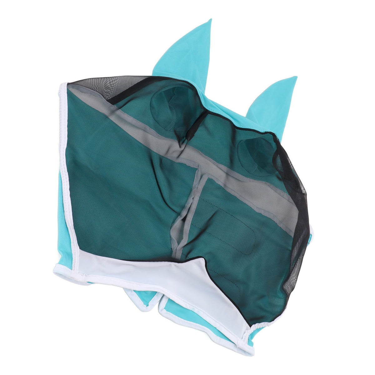 Horse Fly Mask All Round Mesh Breathable Fly Mask Elastic UV Protection Horse Face Mask with Ears Blue S 42x35cm / 16.5x13.8in